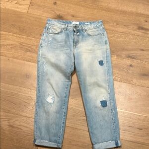 Light Blue Distressed Women's Jeans